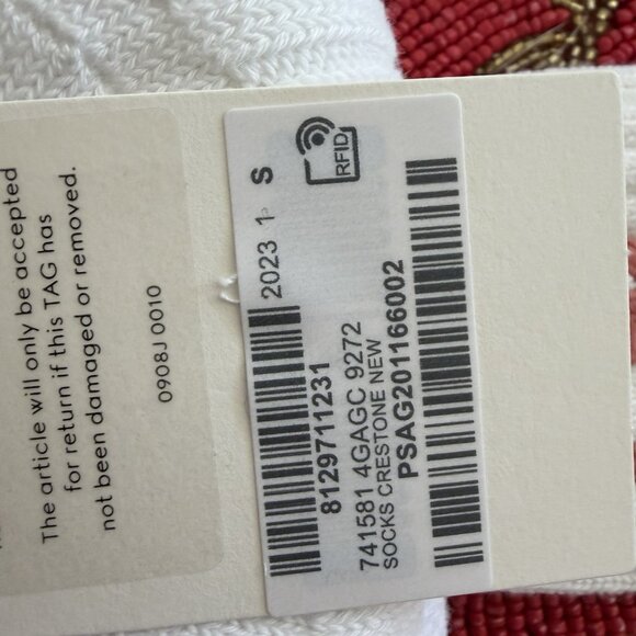 NWT Round Interlocking G cotton socks Sz S 100% Authentic - Picture 7 of 7
